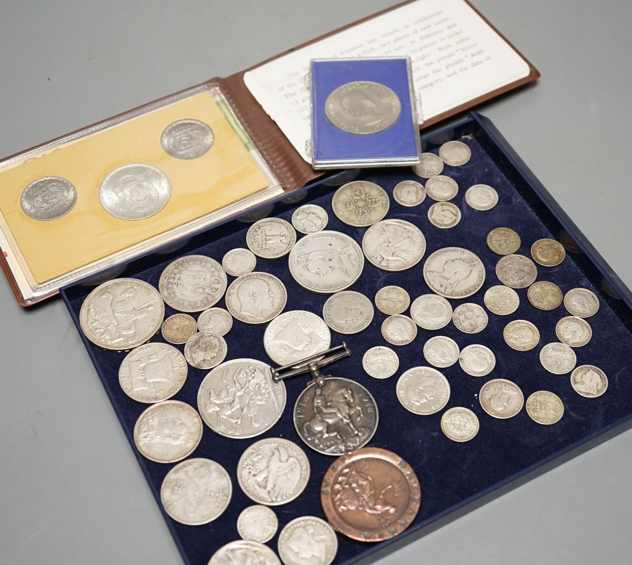 A group of Roman and later bronze coins